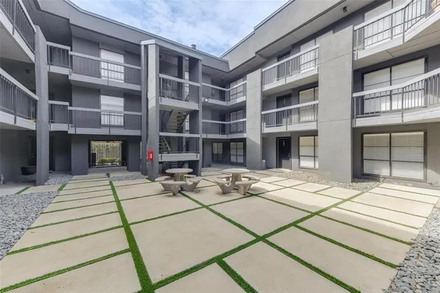 a view of building with windows