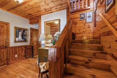 105 Double Branch Trail Murphy, NC 28906 - Photo 13 of 75 a view of entryway livingroom and hall with wooden floor