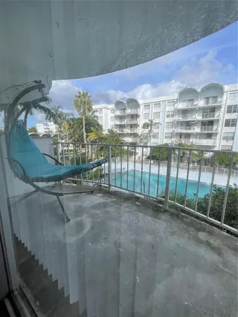 a view of a balcony