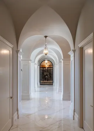 a view of a entryway with a hallway