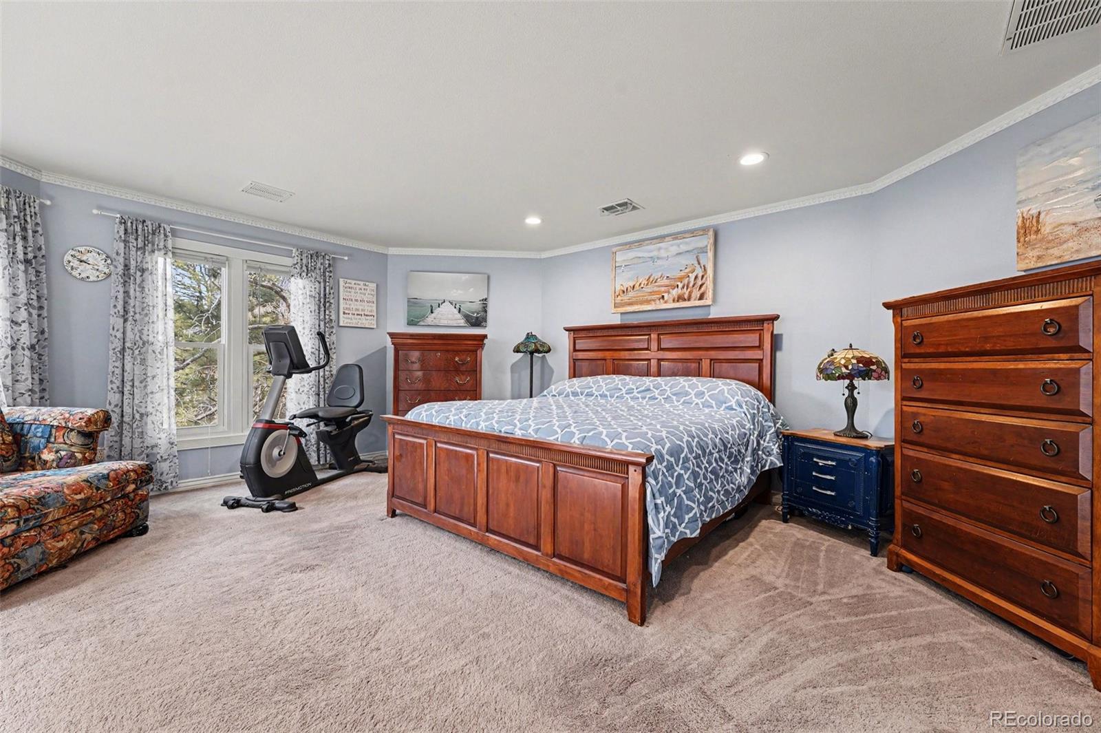 6650 North Village Road Parker, CO 80134 - Photo 16 of 46 a bedroom with a bed and a view of room