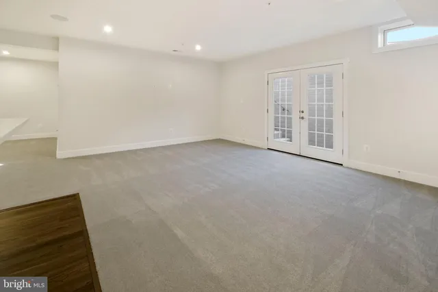 a view of a livingroom with wooden floor