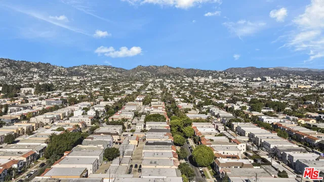 an aerial view of a city