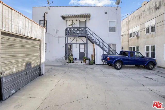 a view of a car in garage
