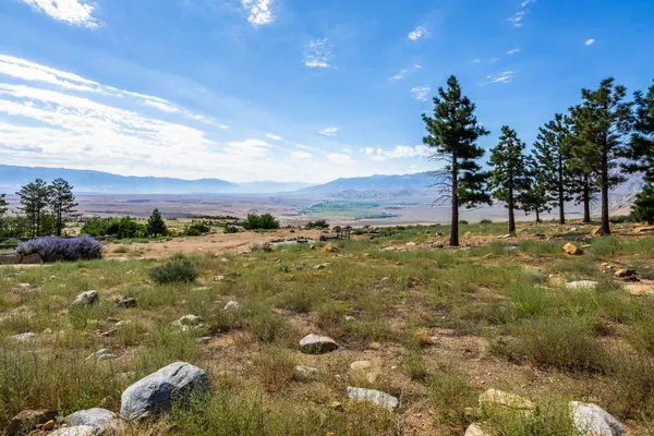 a view of an outdoor space and mountain view