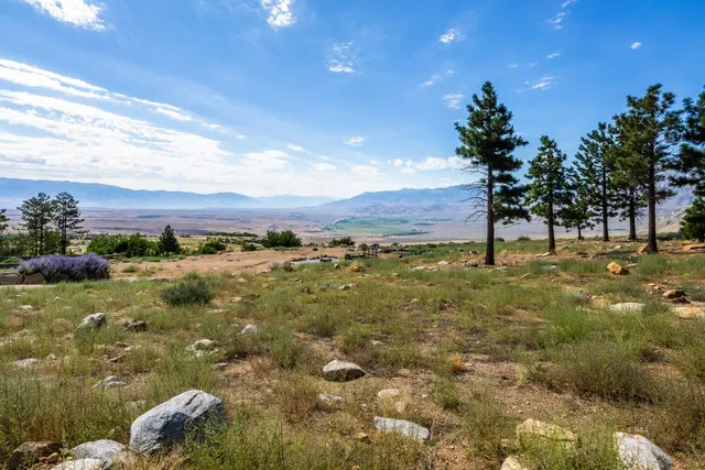 a view of an outdoor space and mountain view