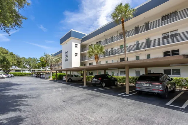 a car parked in front of a building
