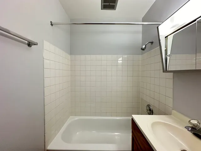 a bathroom with a sink and a bathtub