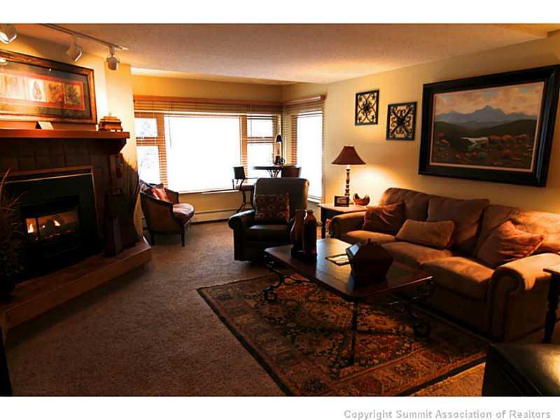 800 Copper Road, Unit 179 Copper Mountain, CO 80443 - Photo 2 of 23 a living room with furniture a fireplace and a flat screen tv