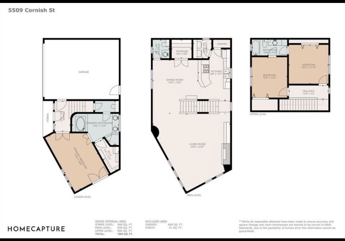 5509 Cornish Street Houston, TX 77007 - Photo 13 of 15 a picture of a floor plan