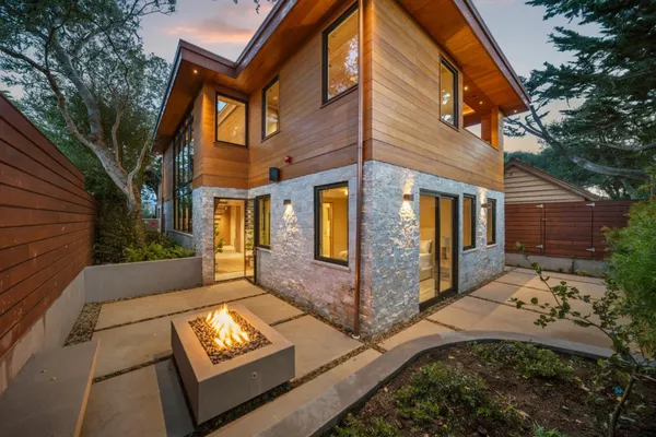 a view of a building from a window