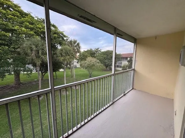 a view of a balcony