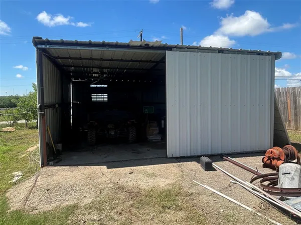 a view of a car garage