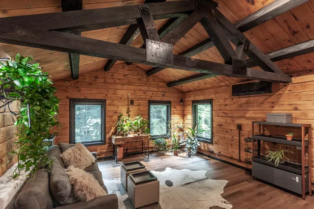 a view of an outdoor space and swimming pool