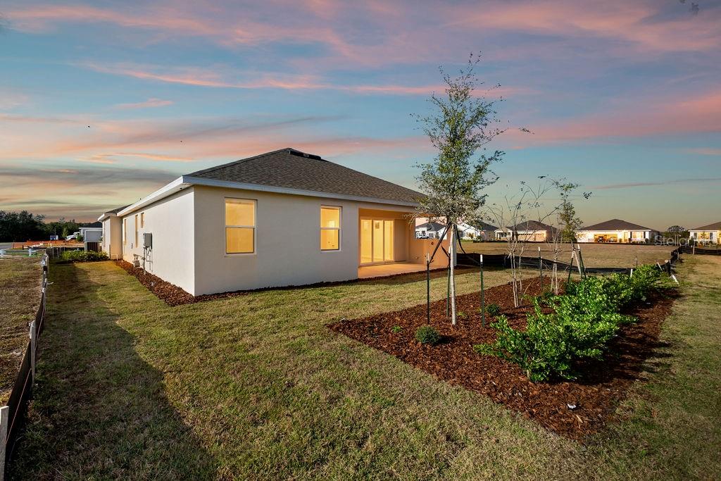 3951 Kennebunk Loop Mount Dora, FL 32757 - Photo 33 of 51 a backyard of a house with table and chairs