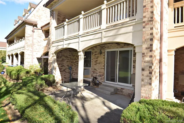 a view of a porch with a yard
