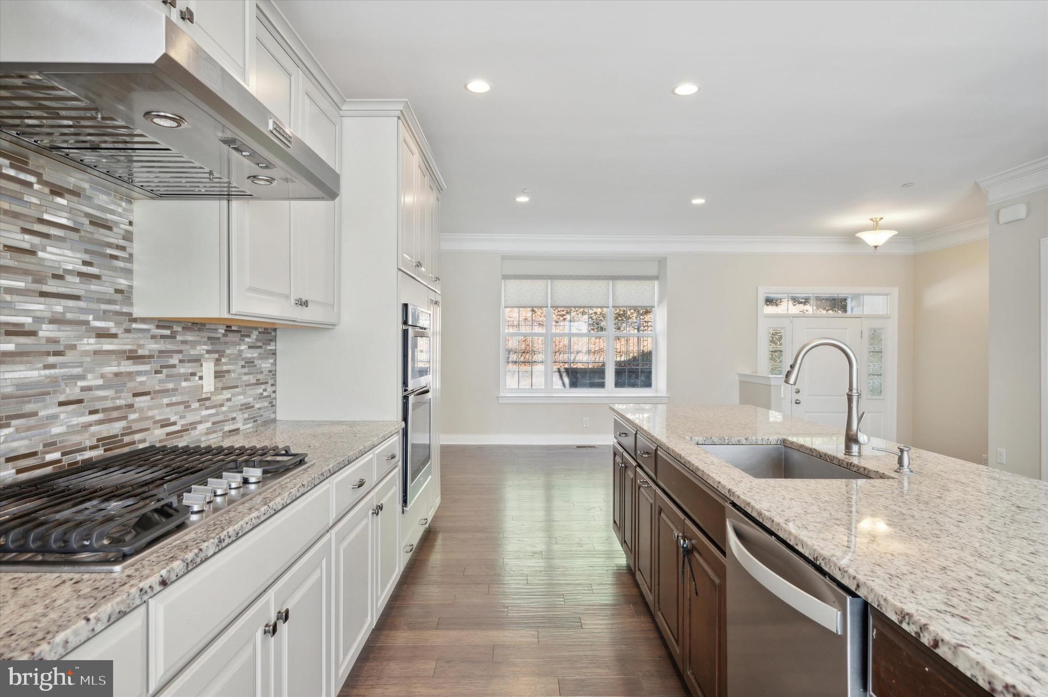 213 Avian Alley Springfield, PA 19064 - Photo 14 of 38 a large kitchen with stainless steel appliances granite countertop a lot of counter space and a sink