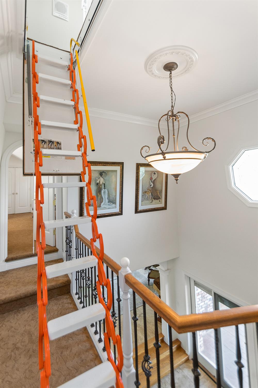 2640 Sky Ranch Lane Camino, CA 95709 - Photo 34 of 62 a view of staircase with railing and a chandelier