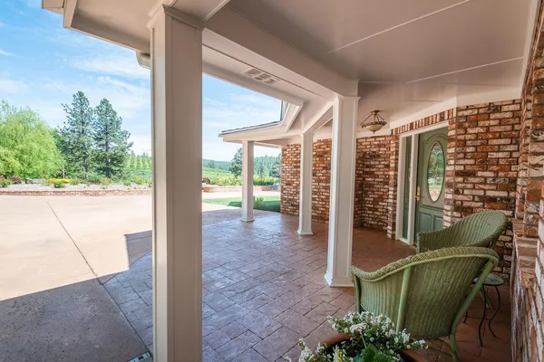 an aerial view of waterside residential houses with outdoor space