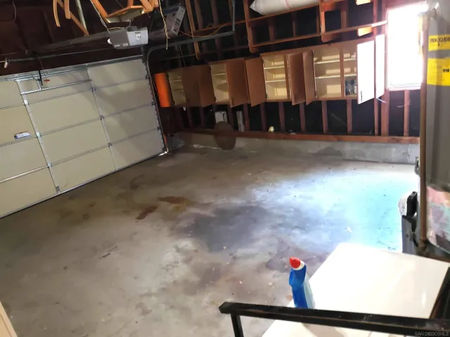 a view of lobby with mirror