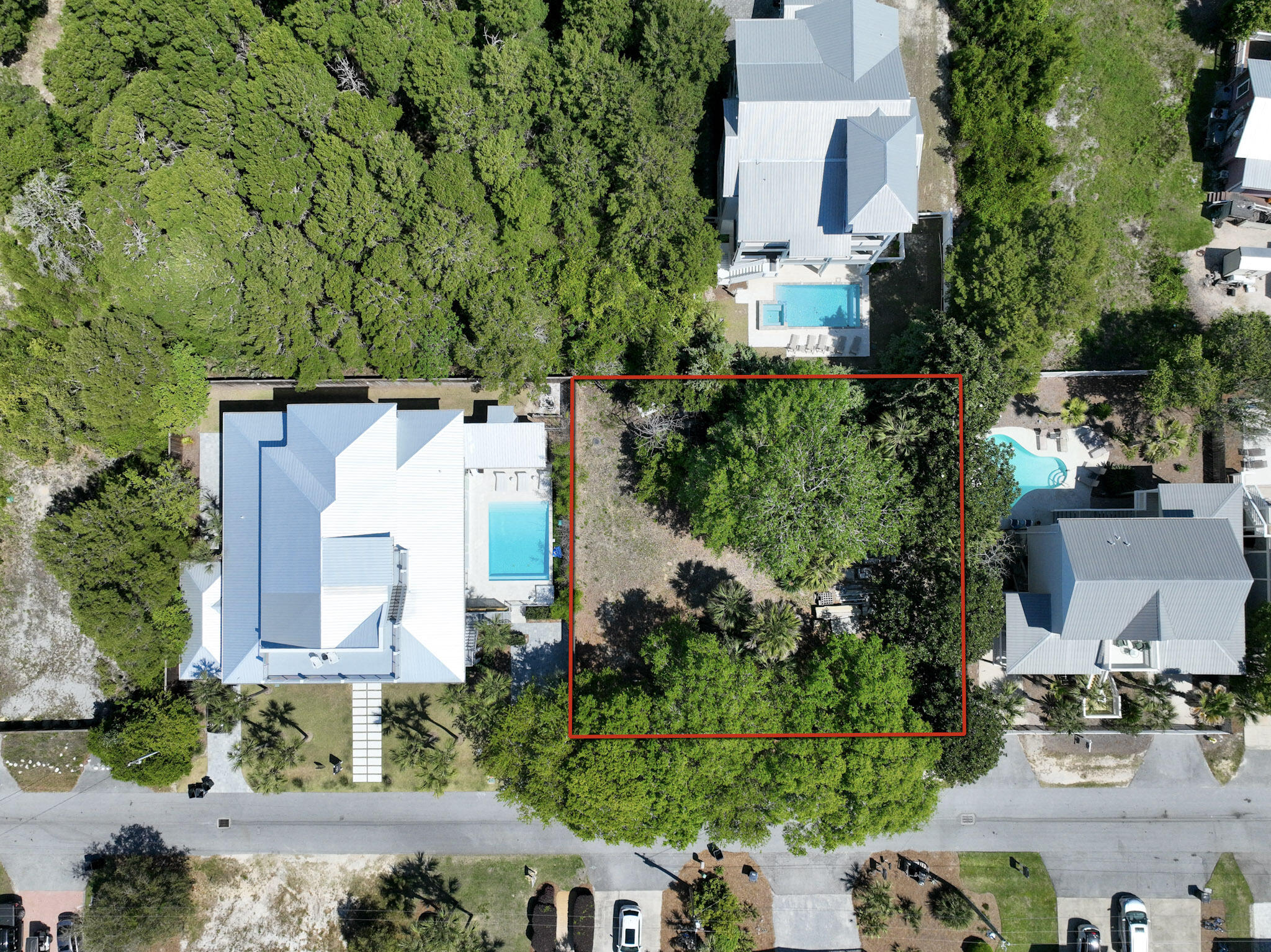 0 Buddy Street Santa Rosa Beach, FL 32459 - Photo 4 of 7 an aerial view of a house with a yard and fountain in front of it