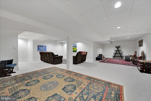 a living room with furniture and a couch