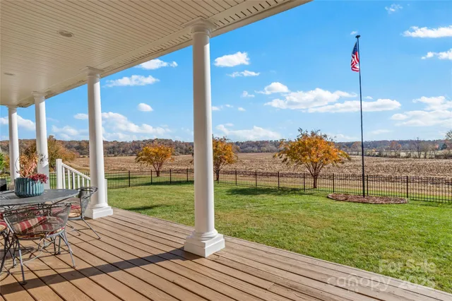 a view of a garden deck