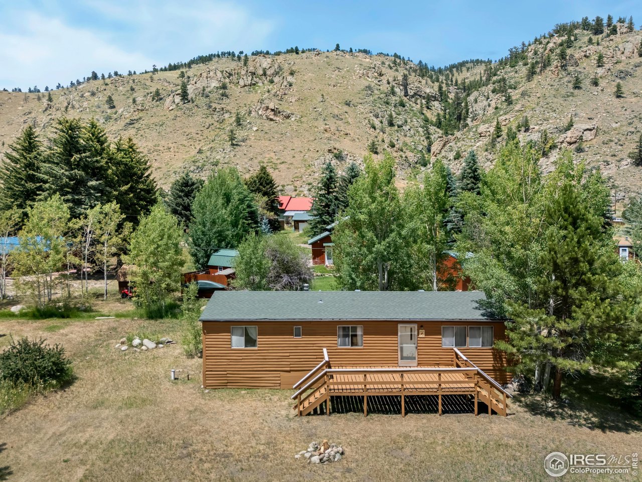 277 Riverside Drive Bellvue, CO 80512 - Photo 18 of 23 an aerial view of a house with a yard