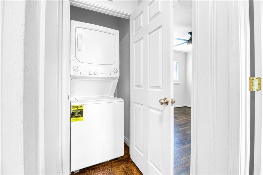 3447 Pierce Street Atlanta, GA 30337 - Photo 23 of 28 a bathroom with a washer and dryer