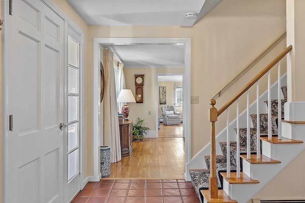 25 Strawberry Hill Road Andover, MA 01810 - Photo 10 of 38 a view of an entryway with wooden floor and a livingroom view