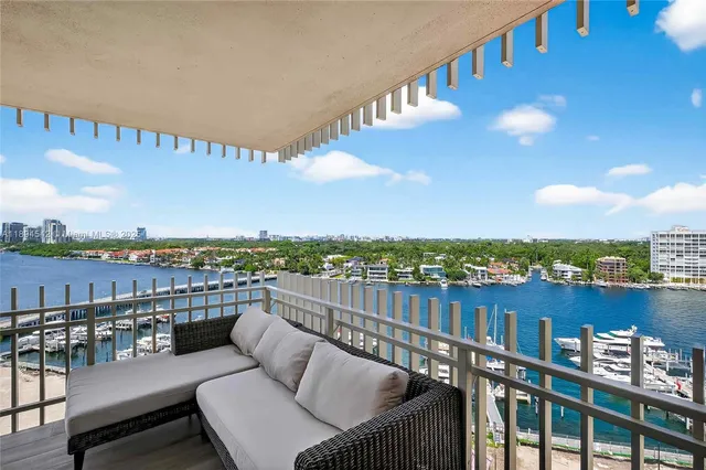 a view of balcony with couch