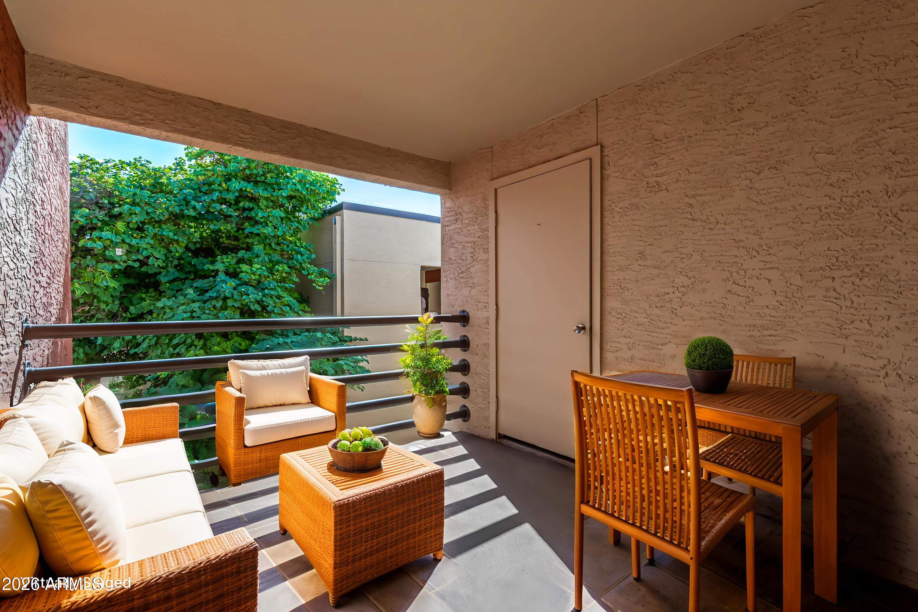 1340 North Recker Road, Unit 343 Mesa, AZ 85205 - Photo 3 of 28 Private Patio - Virtual Staged