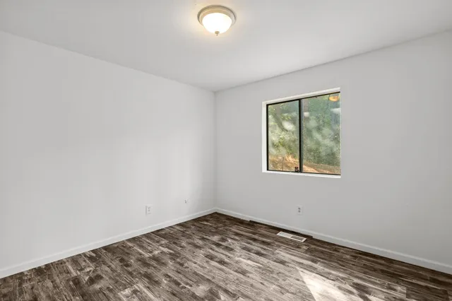 an empty room with a window