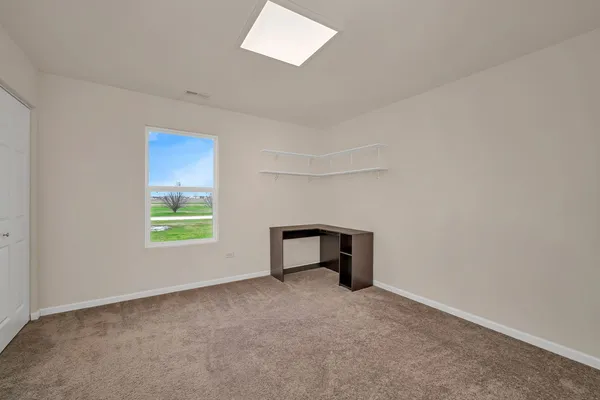 an empty room with a window