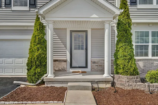 a front view of a house