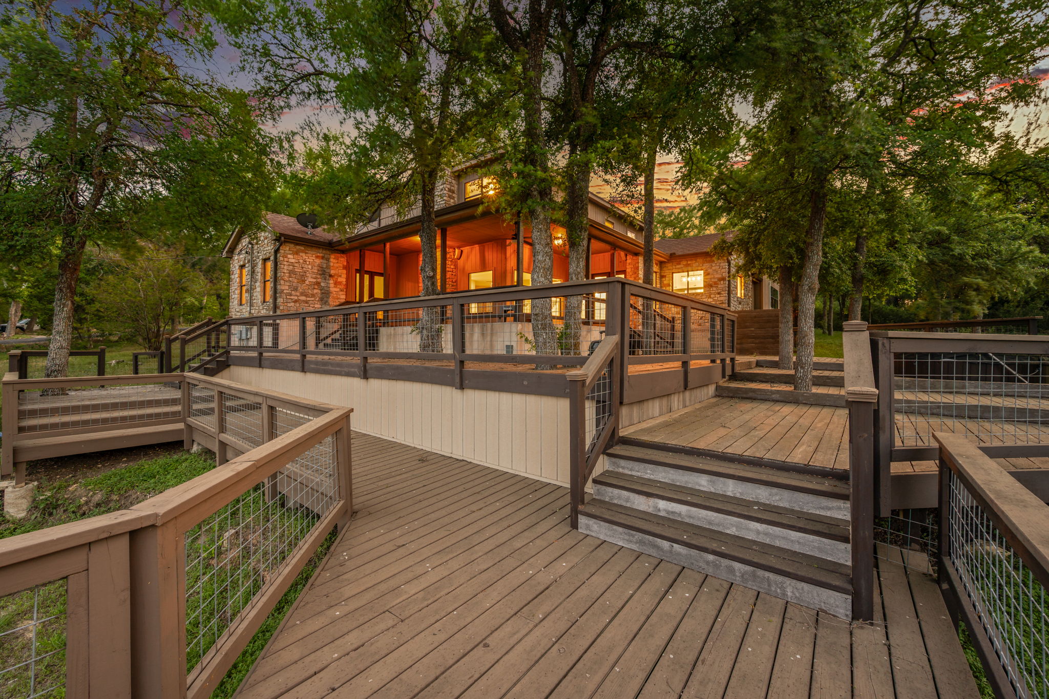 330 County Road 166 Georgetown, TX 78626 - Photo 27 of 40 a view of a balcony with wooden floor and large trees