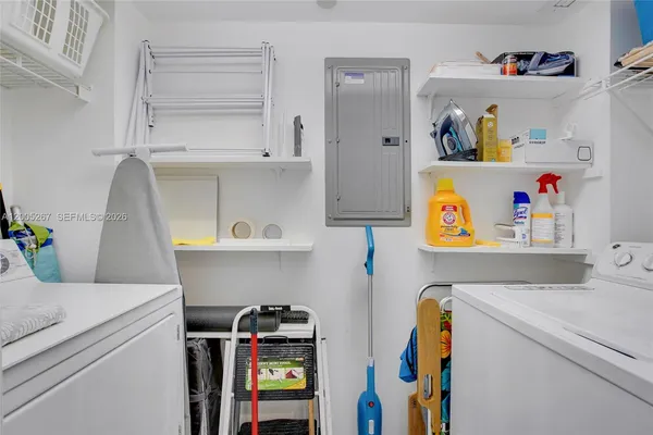 a room with storage and utility