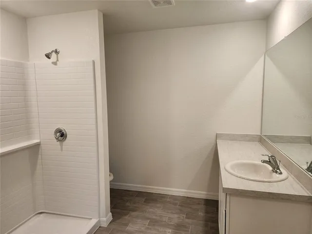 a view of a room with walk in closet