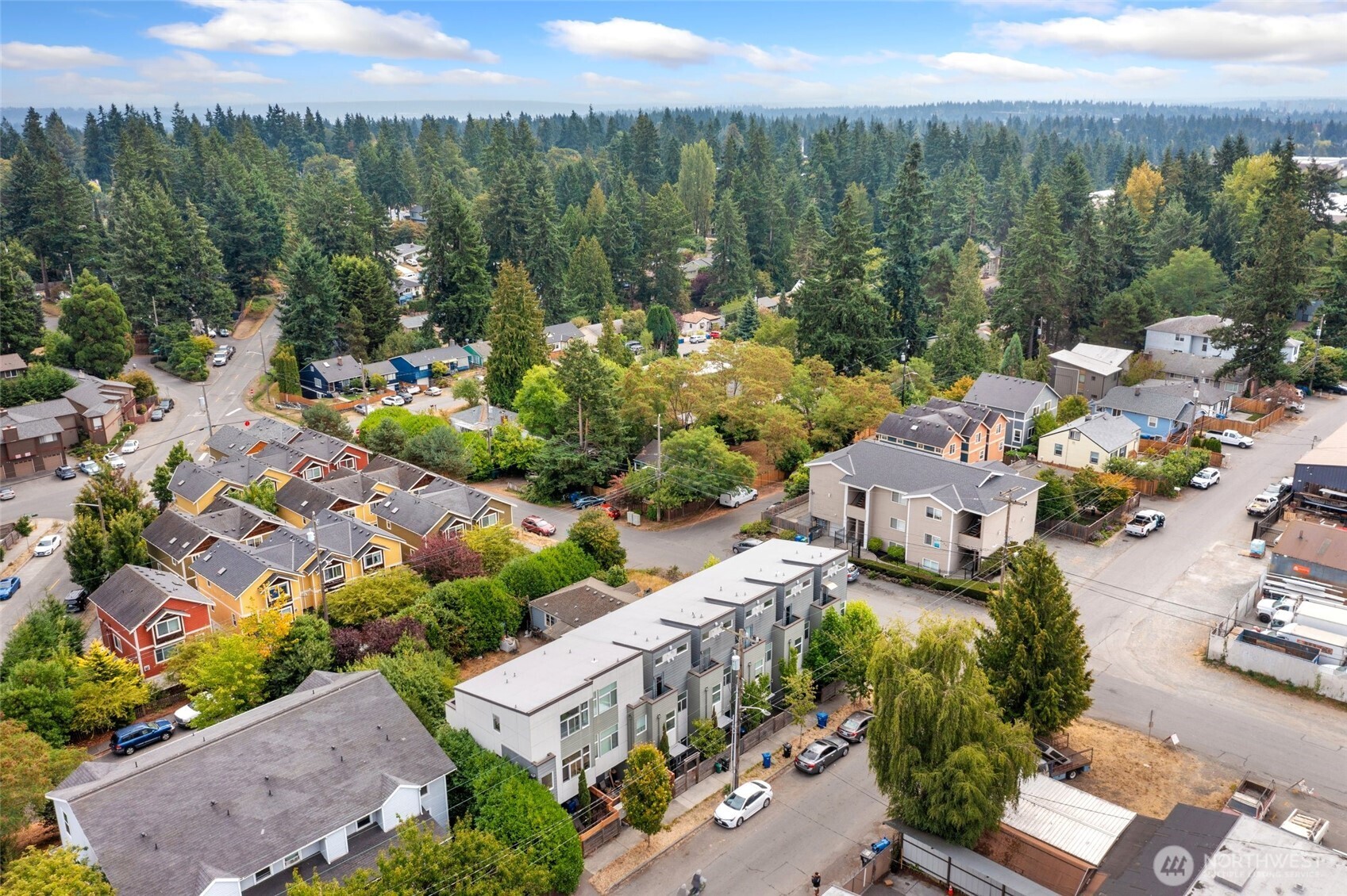 14308 Midvale Avenue North Seattle, WA 98133 - Photo 28 of 29 an aerial view of a city with lots of residential buildings