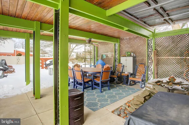 a view of outdoor space and seating area