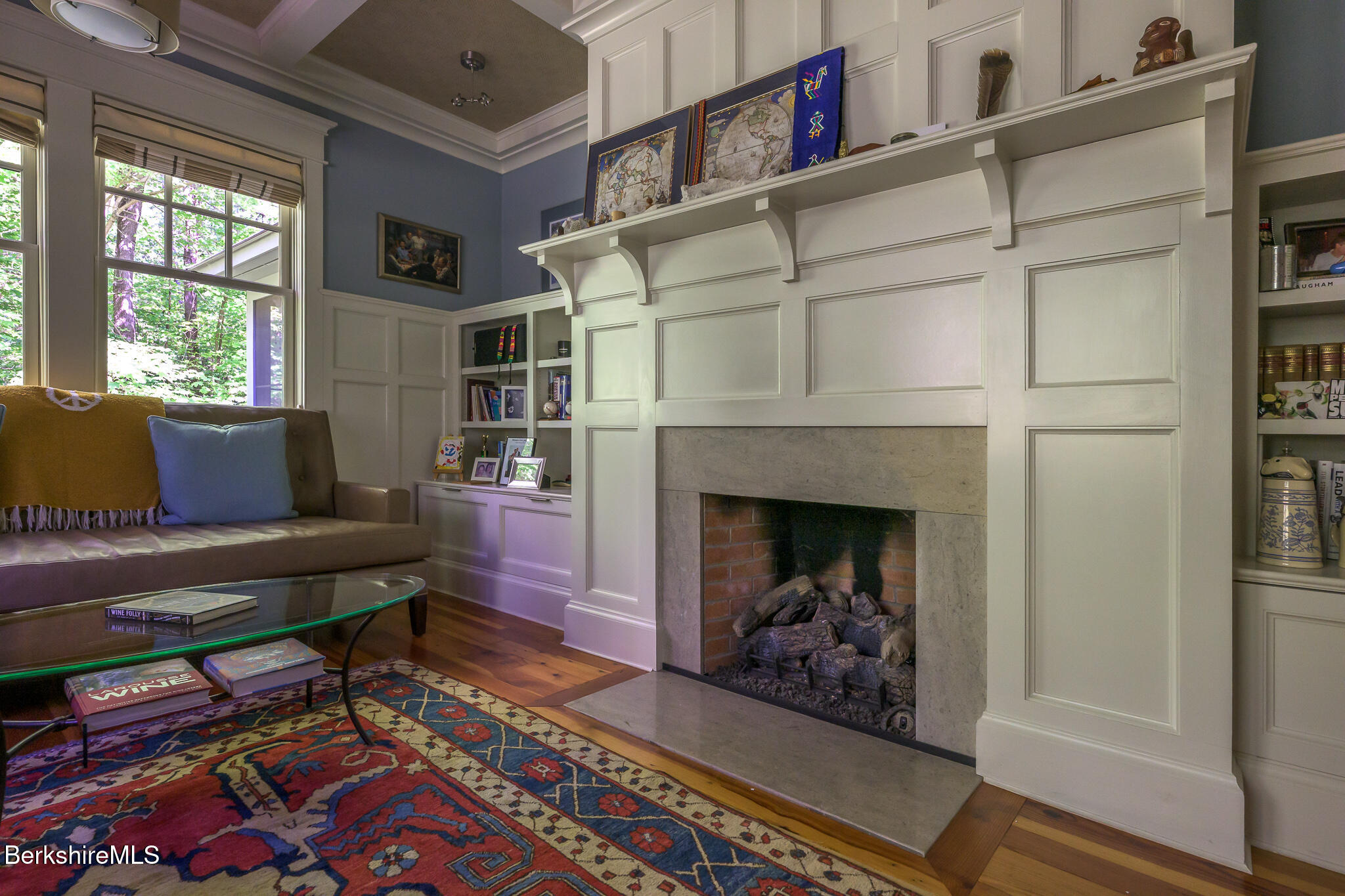 430 Lenox Road Richmond, MA 01254 - Photo 27 of 66 a living room with furniture and a fireplace