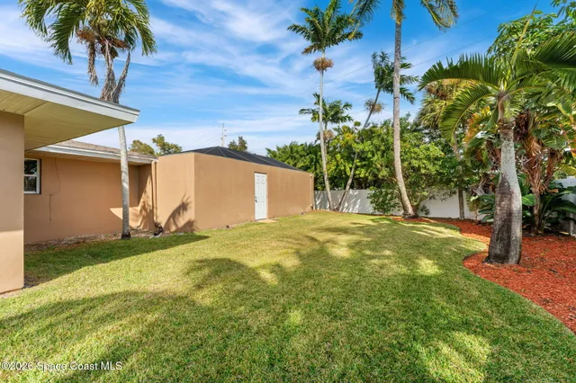 a backyard of a house