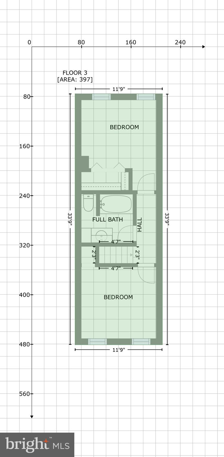 1440 Decatur Street Baltimore, MD 21230 - Photo 33 of 35 GLA Floor Plan