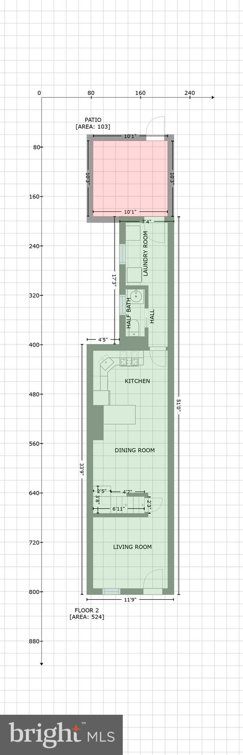 1440 Decatur Street Baltimore, MD 21230 - Photo 34 of 35 GLA Floor Plan