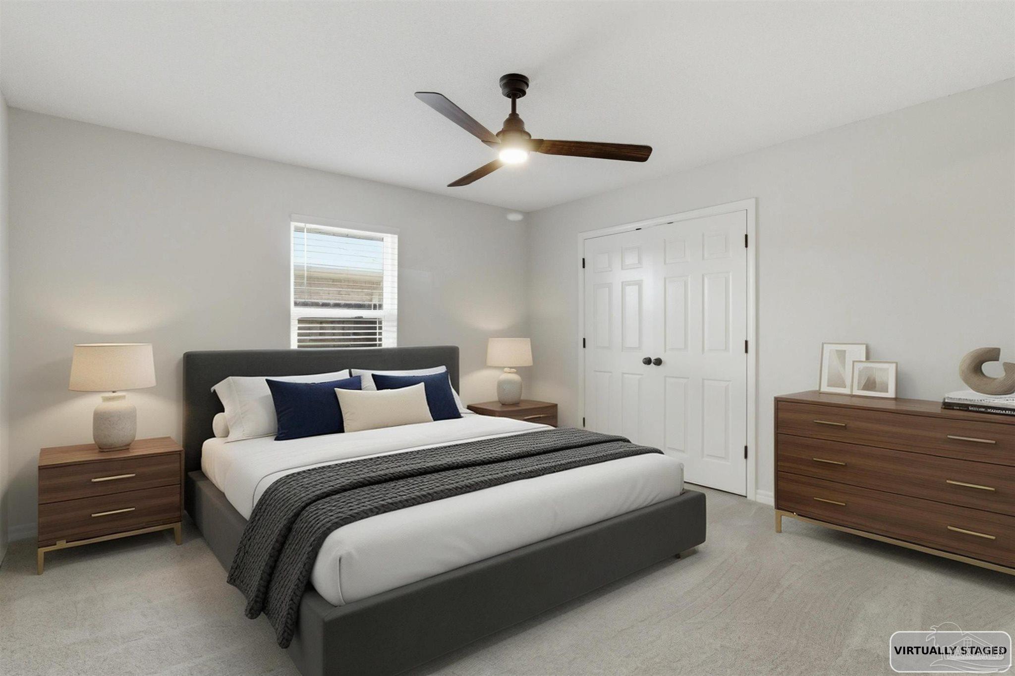 1866 Wareham Way Cantonment, FL 32533 - Photo 6 of 33 a spacious bedroom with a bed and a dresser