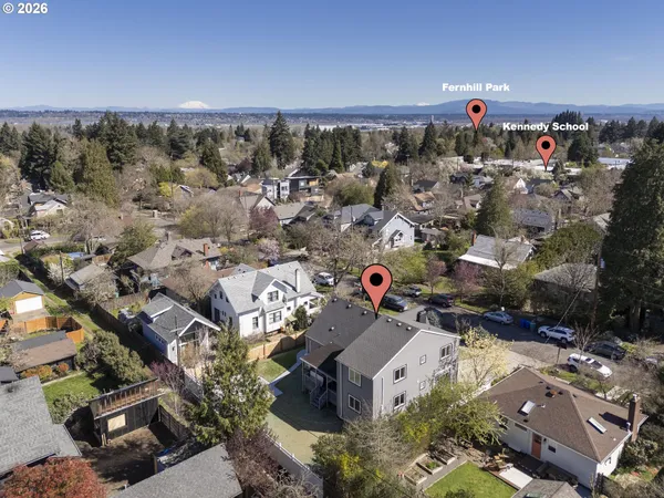 an aerial view of a city