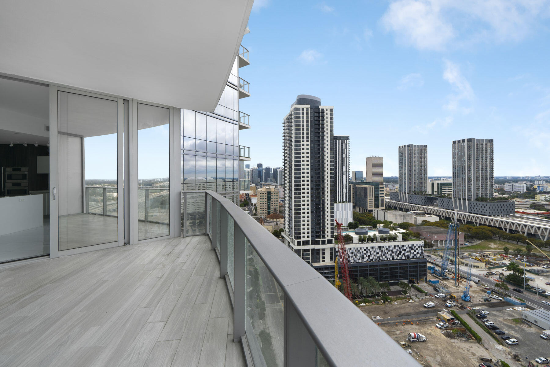 851 Northeast 1st Avenue, Unit 2410 Miami, FL 33132 - Photo 23 of 27 a city view from a balcony with city view