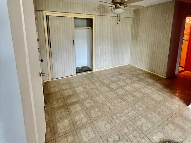 an empty room with a window