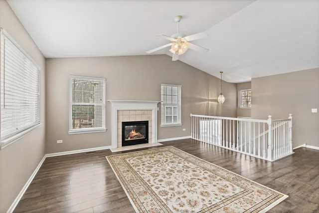 a view of a livingroom with a fireplace