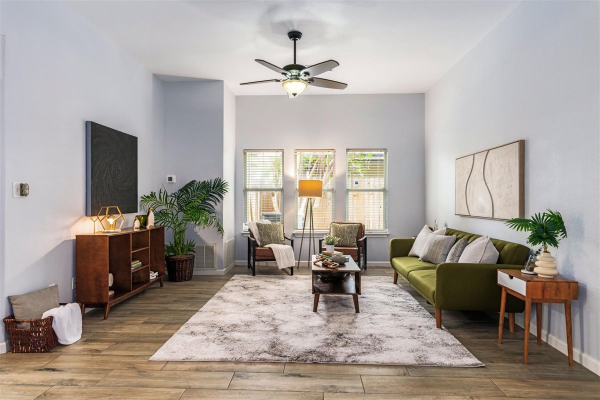 2147 Jasmine Path Round Rock, TX 78664 - Photo 5 of 36 A ceiling fan keeps the room comfortable through every season.